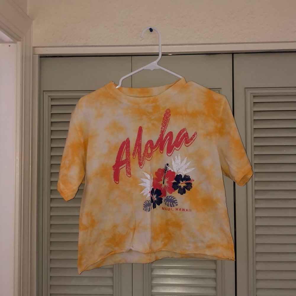 Yellow crop top